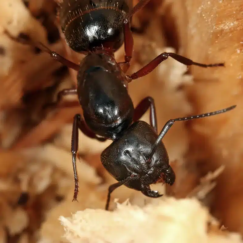 Close-up of a black carpenter ant