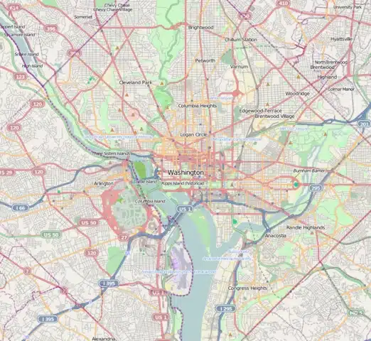 Map of Washington, D.C.