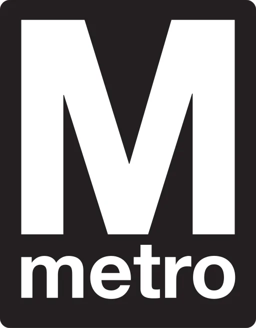 Metro transit logo in black and white