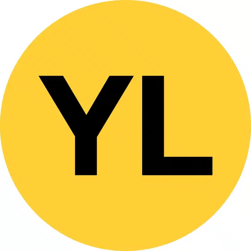 Yellow circle with YL logo