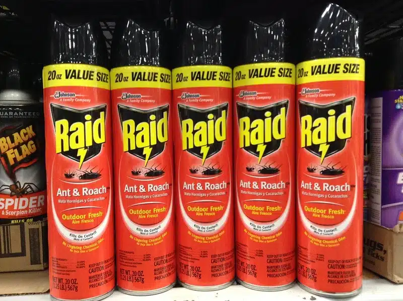 Raid Ant and Roach spray cans