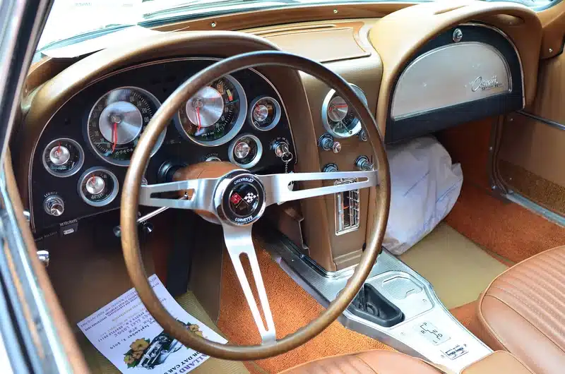 Interior view of a Chevrolet Corvette